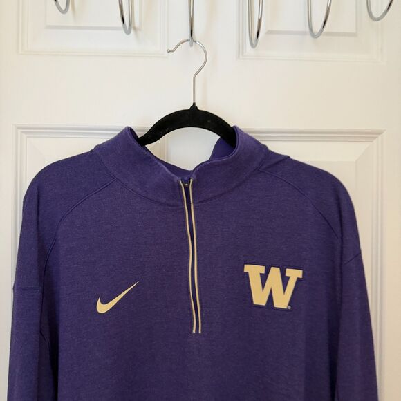 Men Nike Washington Game Day Half-Zip Pullover in Purple Size 3XL - Picture 3 of 8